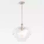 Xena Scandinavian Layered Clear Glass Pendant Light