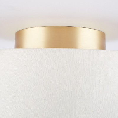 Zuri Farmhouse Drum Linen Ceiling Light Zuri Farmhouse Drum Linen Ceiling Light