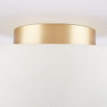 Zuri Farmhouse Drum Linen Ceiling Light