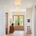 Dakota Modern Flower Shape Milk Glass Ceiling Light