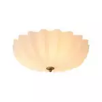 Dakota Modern Flower Shape Milk Glass Ceiling Light