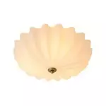 Dakota Modern Flower Shape Milk Glass Ceiling Light