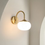 Luka Retro Bauhaus Globe Glass Sconce