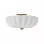 Dakota Modern Flower Shape Milk Glass Ceiling Light