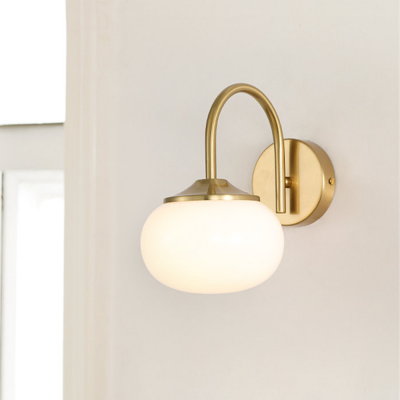 Luka Retro Bauhaus Globe Glass Sconce Luka Retro Bauhaus Globe Glass Sconce
