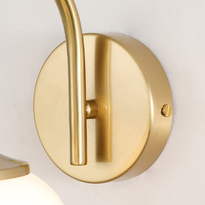 Luka Retro Bauhaus Globe Glass Sconce Luka Retro Bauhaus Globe Glass Sconce