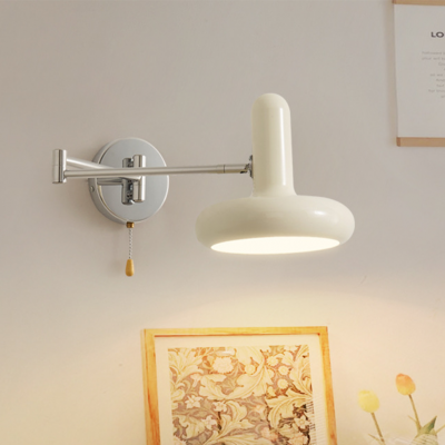 Kira Modern Bauhaus White Swing Arm Wall Light Kira Modern Bauhaus White Swing Arm Wall Light