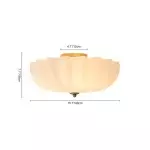 Dakota Modern Flower Shape Milk Glass Ceiling Light