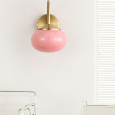 Luka Retro Bauhaus Globe Glass Sconce Luka Retro Bauhaus Globe Glass Sconce