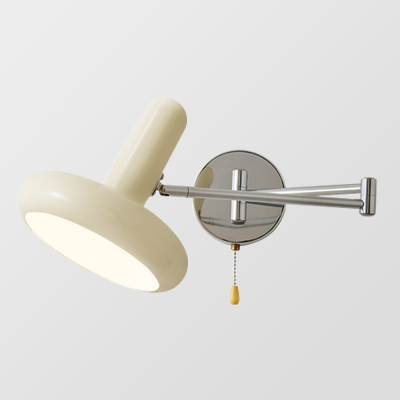 Kira Modern Bauhaus White Swing Arm Wall Light Kira Modern Bauhaus White Swing Arm Wall Light