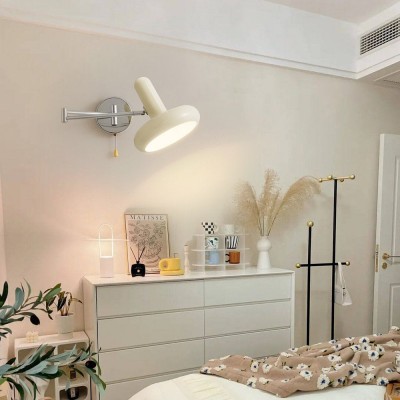Kira Modern Bauhaus White Swing Arm Wall Light Kira Modern Bauhaus White Swing Arm Wall Light