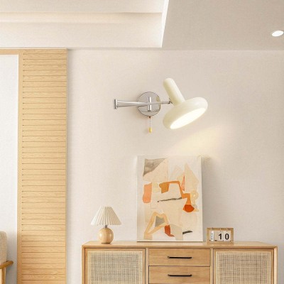 Kira Modern Bauhaus White Swing Arm Wall Light Kira Modern Bauhaus White Swing Arm Wall Light