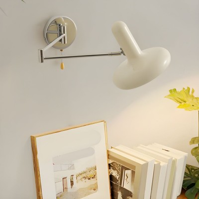 Kira Modern Bauhaus White Swing Arm Wall Light Kira Modern Bauhaus White Swing Arm Wall Light