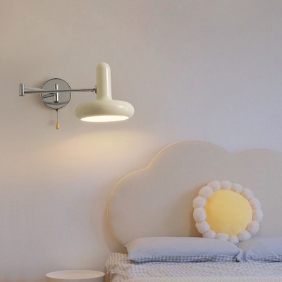 Kira Modern Bauhaus White Swing Arm Wall Light Kira Modern Bauhaus White Swing Arm Wall Light