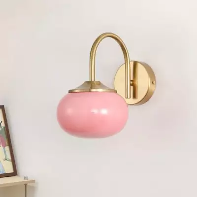 Luka Retro Bauhaus Globe Glass Sconce Luka Retro Bauhaus Globe Glass Sconce
