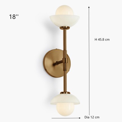 Brianna Farmhouse Alabaster Double Globe Sconce Brianna Farmhouse Alabaster Double Globe Sconce