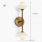 Brianna Farmhouse Alabaster Double Globe Sconce