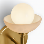 Brianna Farmhouse Alabaster Double Globe Sconce