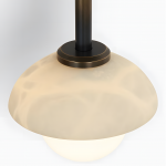 Brianna Farmhouse Alabaster Double Globe Sconce