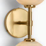 Brianna Farmhouse Alabaster Double Globe Sconce