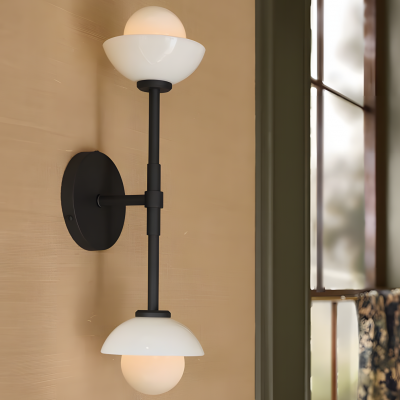 Brianna Farmhouse Alabaster Double Globe Sconce Brianna Farmhouse Alabaster Double Globe Sconce