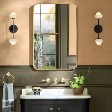 Brianna Farmhouse Alabaster Double Globe Sconce