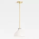 Rylan Rustic Metal Milk Glass Pendant Light