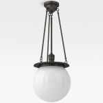 Dara Farmhouse Glass Globe Pendant Light