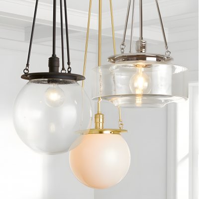 Dara Farmhouse Glass Globe Pendant Light