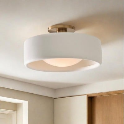 Aura Modern Porcelain Flush Mount Ceiling Light Aura Modern Porcelain Flush Mount Ceiling Light