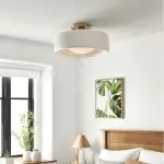 Aura Modern Porcelain Flush Mount Ceiling Light