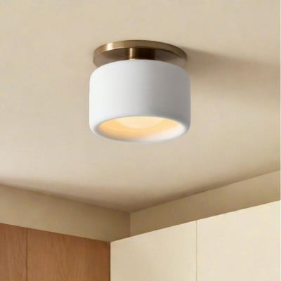 Aura Modern Porcelain Flush Mount Ceiling Light Aura Modern Porcelain Flush Mount Ceiling Light
