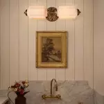 Charlotte Farmhouse Ivory Linen Scalloped Sconce