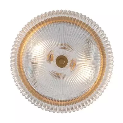 Pax Farmhouse Ribbed Glass Round Flush Mount Ceiling Light Pax Farmhouse Ribbed Glass Round Flush Mount Ceiling Light