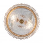 Pax Farmhouse Ribbed Glass Round Flush Mount Ceiling Light