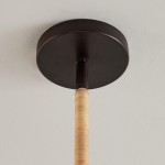 Daxter Bohemian Woven Rattan Scalloped Pendant Light