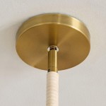 Daxter Bohemian Woven Rattan Scalloped Pendant Light