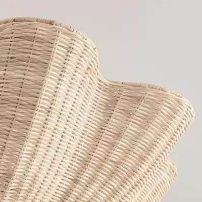 Daxter Bohemian Woven Rattan Scalloped Pendant Light Daxter Bohemian Woven Rattan Scalloped Pendant Light