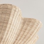 Daxter Bohemian Woven Rattan Scalloped Pendant Light
