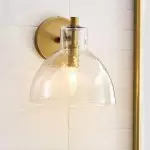 Cyrilith Vintage Art Deco Milk Glass Eloise Vanity Light