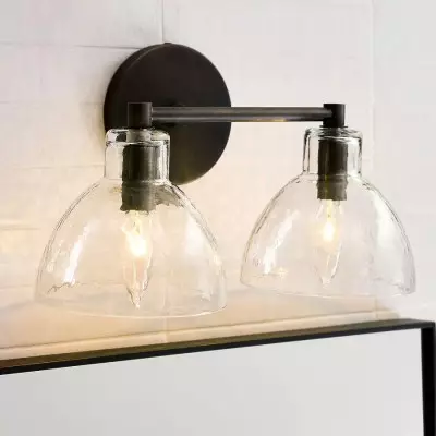 Keen Farmhouse Cooper Recycled Glass Dome Sconce Keen Farmhouse Cooper Recycled Glass Dome Sconce
