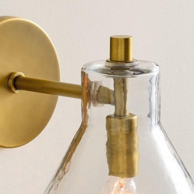 Oren Farmhouse Conical Glass Wall Sconce Oren Farmhouse Conical Glass Wall Sconce