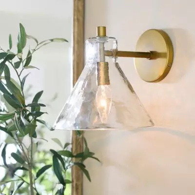 Oren Farmhouse Conical Glass Wall Sconce Oren Farmhouse Conical Glass Wall Sconce