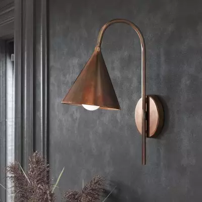 Maelle Vintage Industrial Metal Cone Sconce Maelle Vintage Industrial Metal Cone Sconce