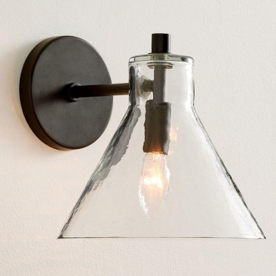 Oren Farmhouse Conical Glass Wall Sconce Oren Farmhouse Conical Glass Wall Sconce