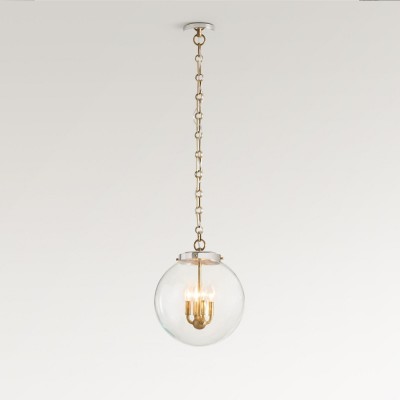 Oona Farmhouse Gold Glass Globe Pendant Light Oona Farmhouse Gold Glass Globe Pendant Light