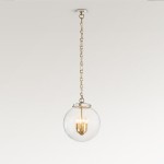 Oona Farmhouse Gold Glass Globe Pendant Light
