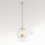 Oona Farmhouse Gold Glass Globe Pendant Light