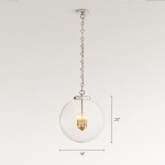Oona Farmhouse Gold Glass Globe Pendant Light