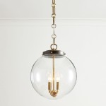 Oona Farmhouse Gold Glass Globe Pendant Light